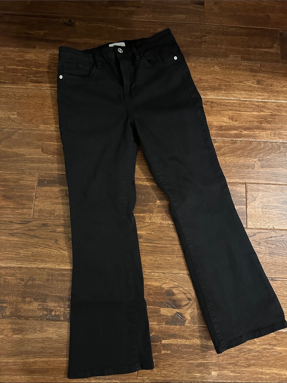 Frame Denim Black Flare Jeans